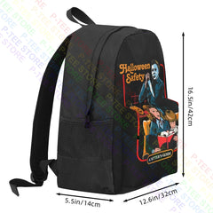 Halloween Safety Kids Funny Parody Michael Myers Slasher Large Capacity Backpack