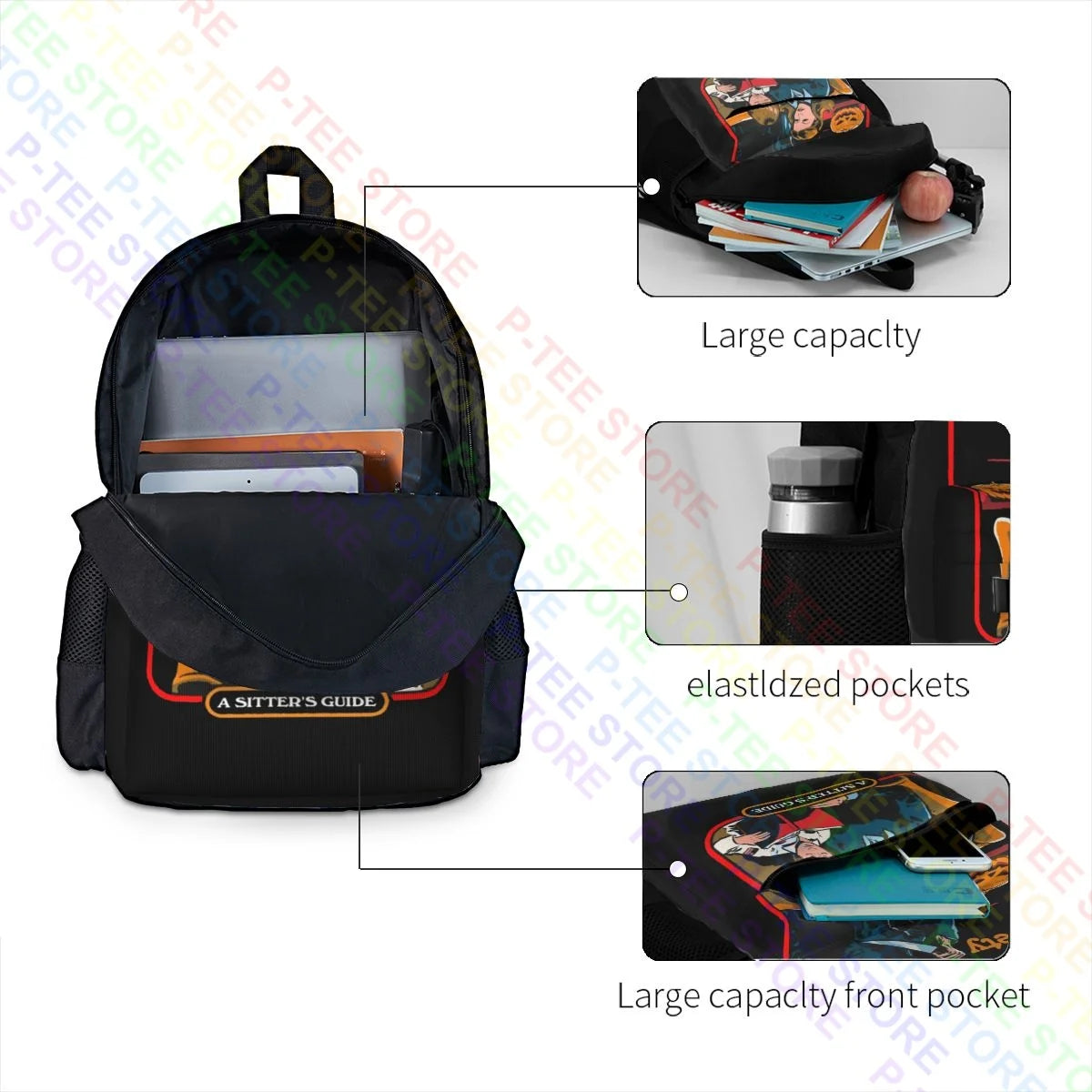 Halloween Safety Kids Funny Parody Michael Myers Slasher Large Capacity Backpack