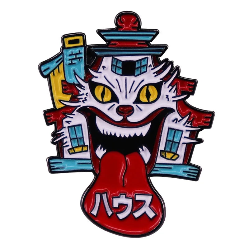 Halloween Scary Face Enamel Pin - Horror Lapel Pin for Backpacks & Clothes