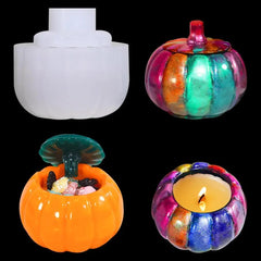Halloween Pumpkin Box Silicone Mold for Resin with Lid