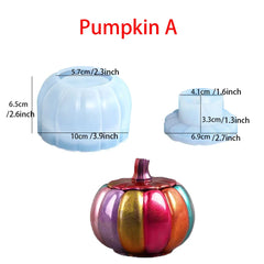 Halloween Pumpkin Box Silicone Mold for Resin with Lid