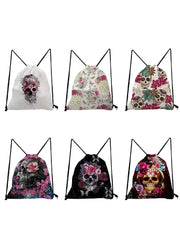 Halloween Skull Shoe Bag Soft Travel Handbag