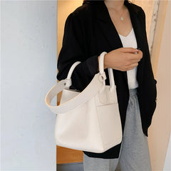 Vintage Leather Shoulder Bag for Women Crossbody Tote