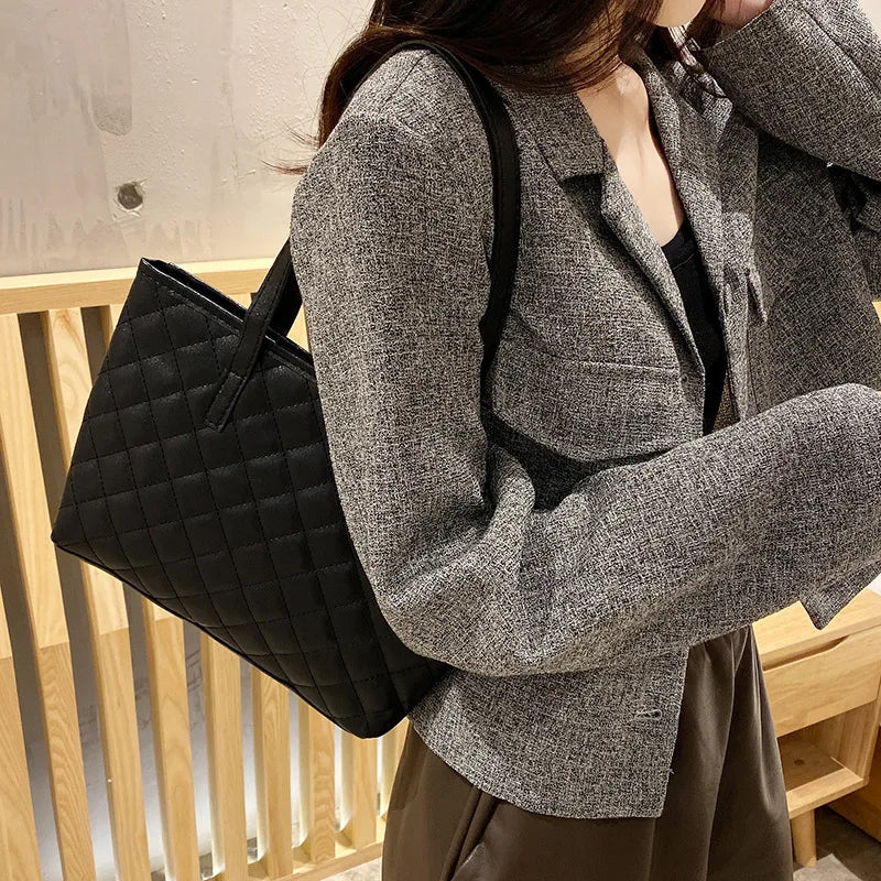 Women's Leather Shoulder Bag Tote High Capacity Handbag