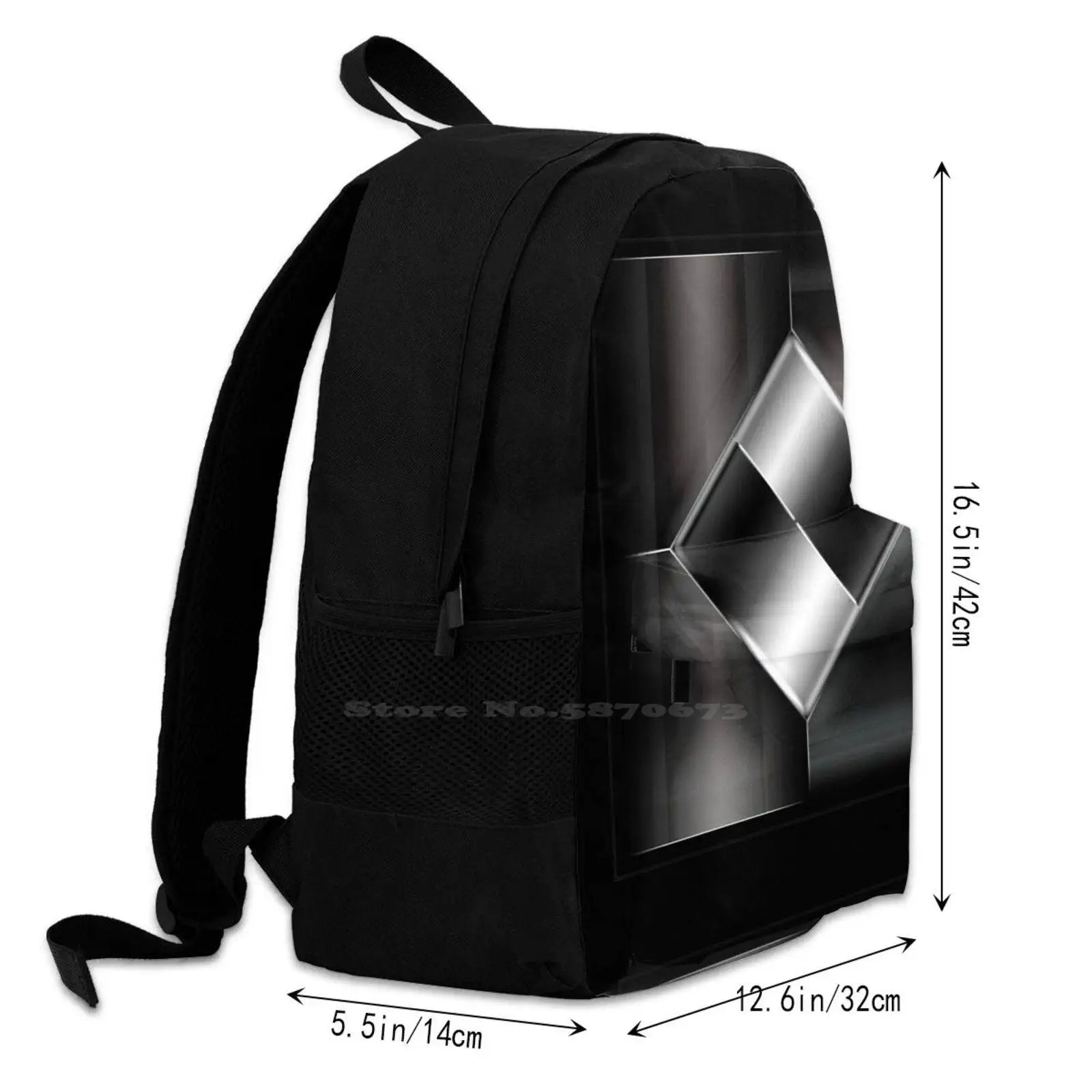 3D Print Backpack Casual Bag Modern Fantasy Lines
