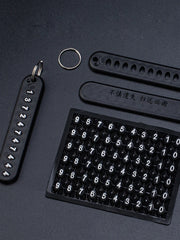 Hand Woven Leather Car Key Chain with Metal Clasp