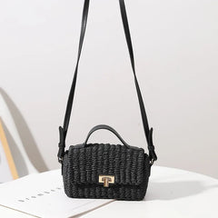 Hand-held Straw Woven Bag Paper Rope Messenger Bag