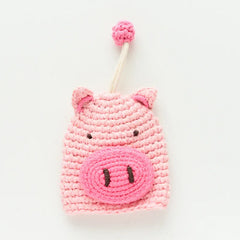 Hand-knitted Car Key Case Cartoon Key Protection Cover Mini Bag