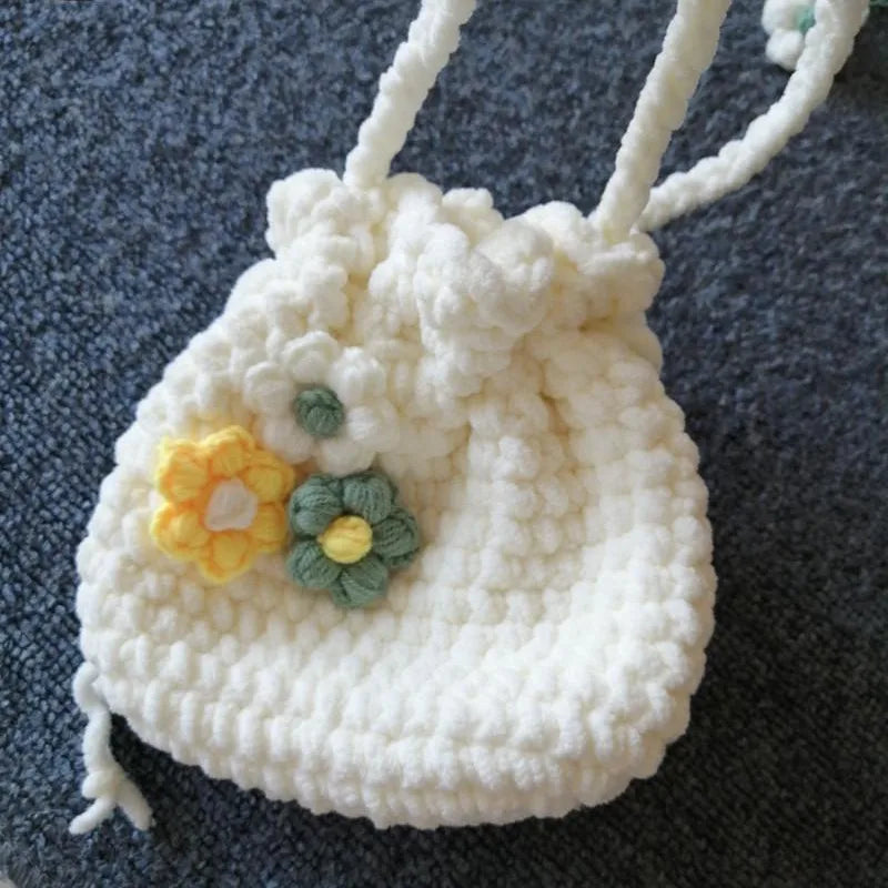 Handwoven Piggy Backpack Key Zero Wallet Snack Bag