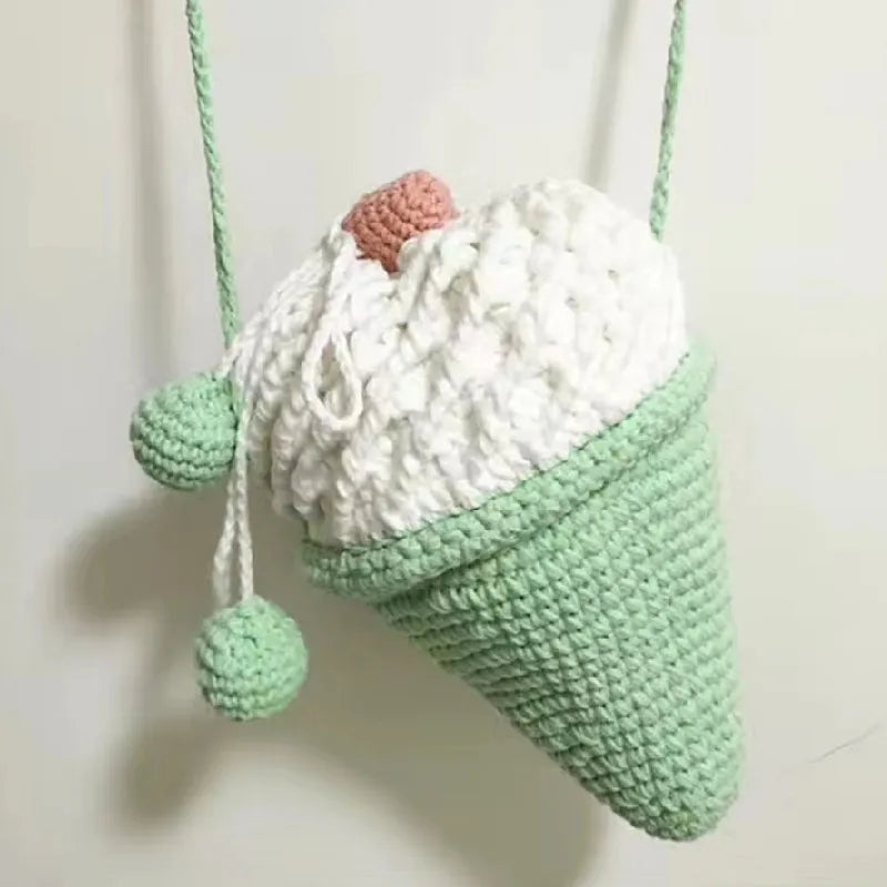 Hand woven rabbit bag carrot Bucket Bag Messenger Bag
