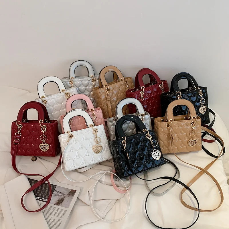 Quilted Square Handle Bag Classic Totes Women Shoulder Bags