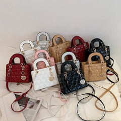 Quilted Square Handle Bag Classic Totes Women Shoulder Bags