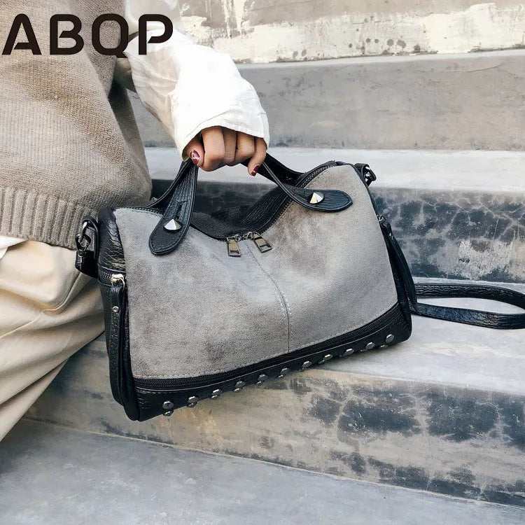European American Shoulder Bag Rivet Travel Bag