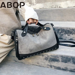 European American Shoulder Bag Rivet Travel Bag