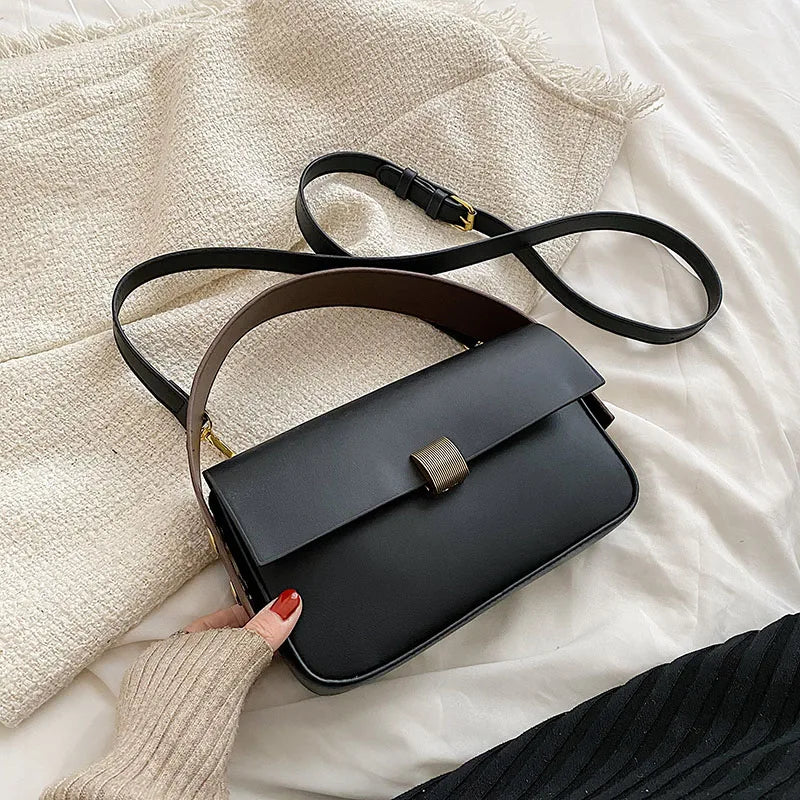 Retro PU Leather Women's Handbag Crossbody Flap Bags