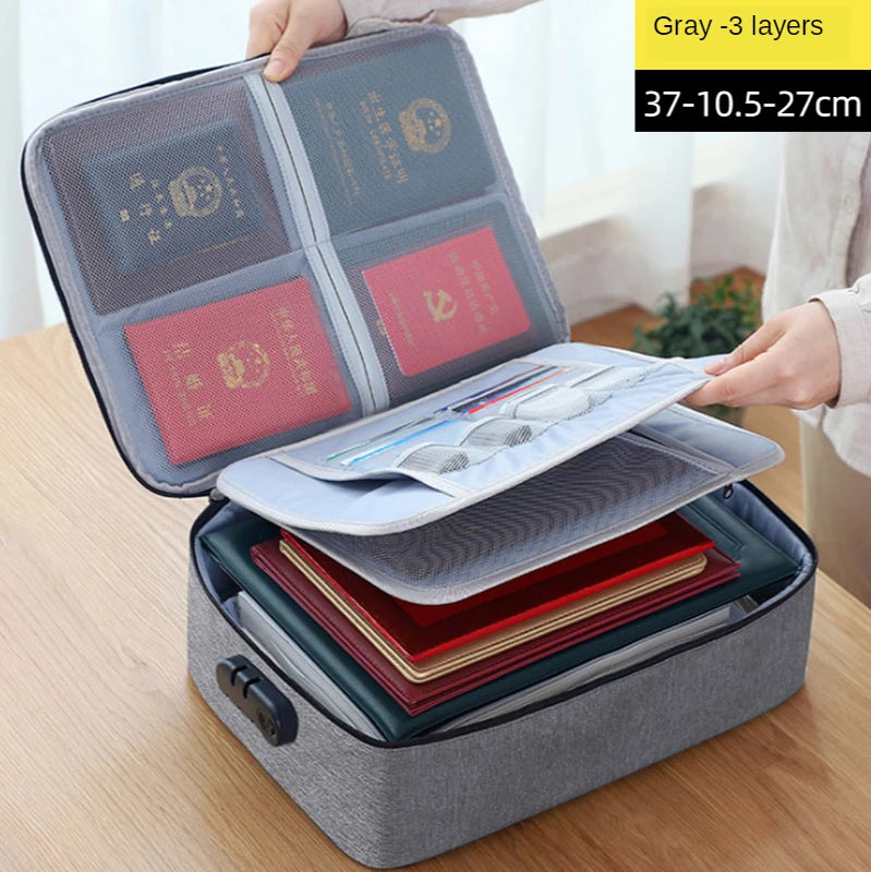 Multifunctional Briefcase Business Trip Certificate Organize Bag