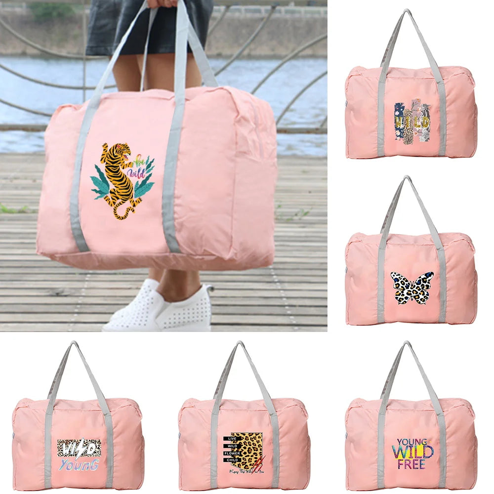 Outdoor Camping Travel Bag with Wild Print Organizer