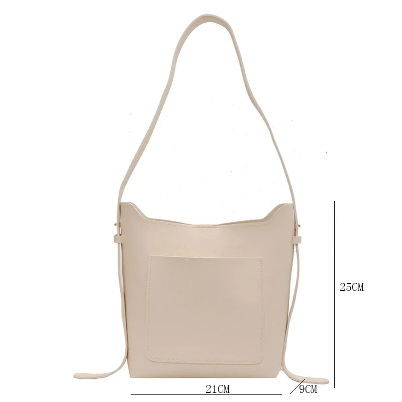 Vintage Leather Tote Bag Set for Women
