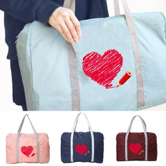 Love Print Zipper Luggage Bag Toiletries Organizer