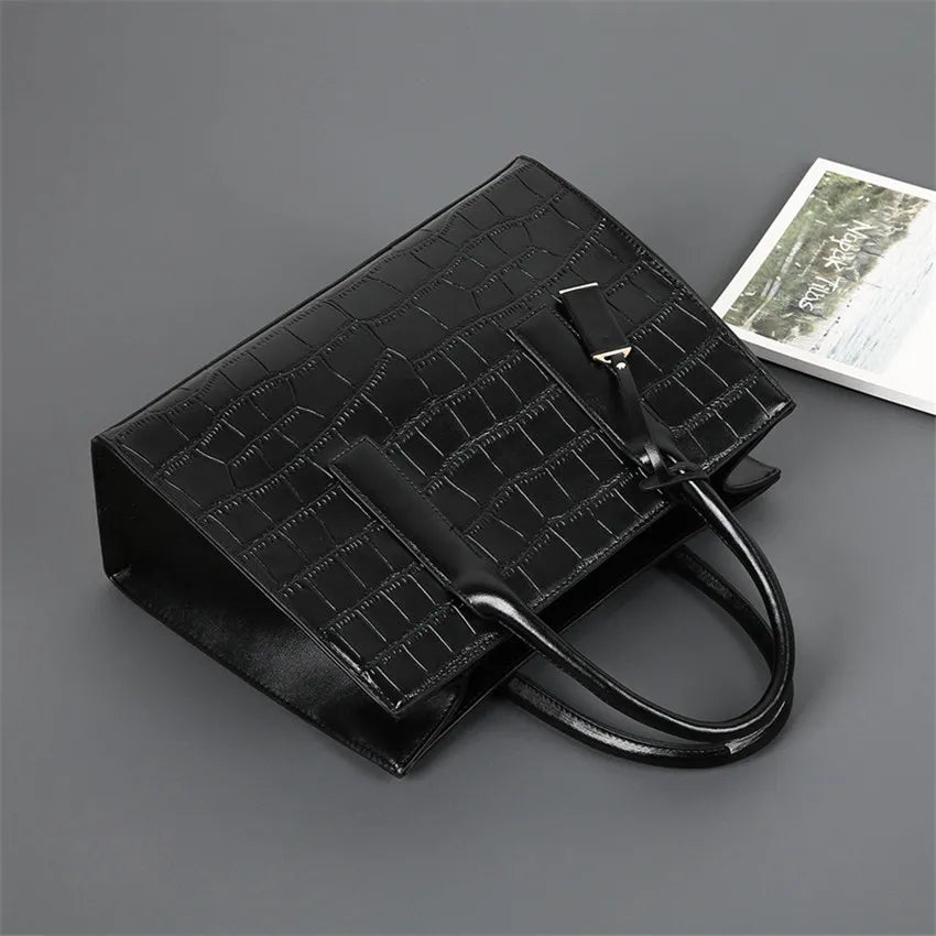 Crocodile Pattern Big Bag Women Handbags