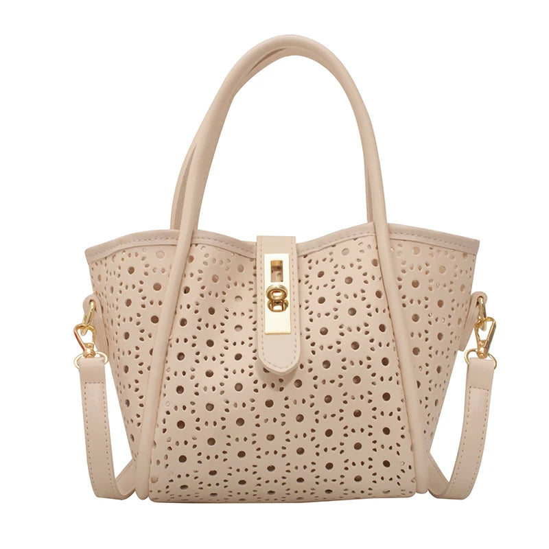 Hollow Wing Shoulder Bag Summer Bucket Purse Handbag