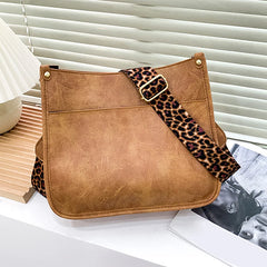Leopard Print Shoulder Strap Tote Bags Female Rainbow Purses And Handbags