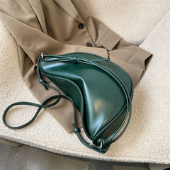PU Leather Banana Crossbody Bag Women Shoulder Phone Purse