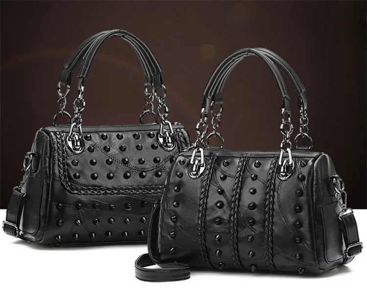 Riveted Tote Handbag Women Clutch Bag