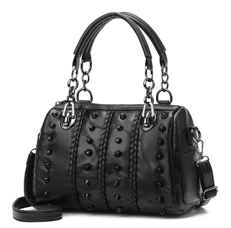Riveted Tote Handbag Women Clutch Bag