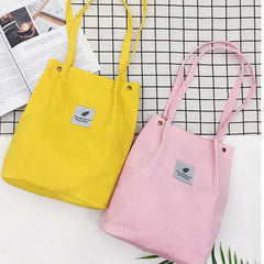 Vintage Canvas Shoulder Bag Big Capacity Bucket Handbag