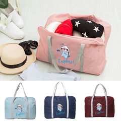 Dog Print Foldable Luggage Bag for Travel Camping