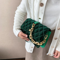 Velvet Chain Handbag Girls Purse Small Bag Women