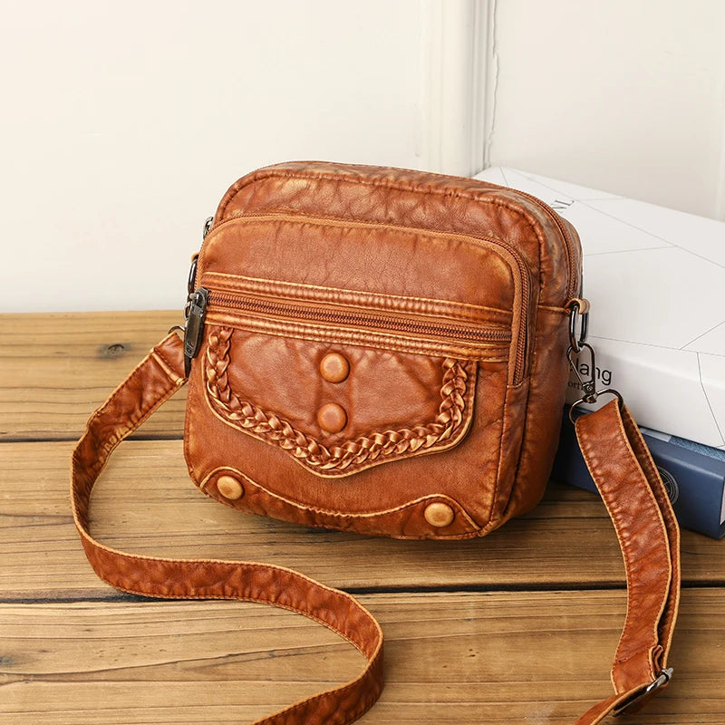 Women's PU Leather Shoulder Bag Crossbody Phone Wallet Multifunction Belt Bag