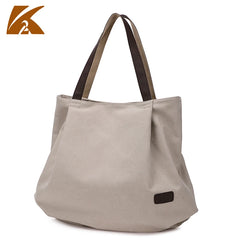 Canvas Beach Bag Women Large Capacity Shoulder High Messenger Bags