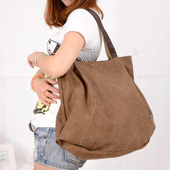 Canvas Beach Bag Women Large Capacity Shoulder High Messenger Bags
