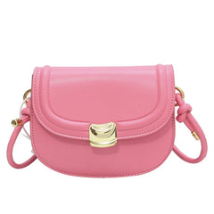 Solid Leather Crossbody Bag for Women Flap Messenger Bag Sac A Main