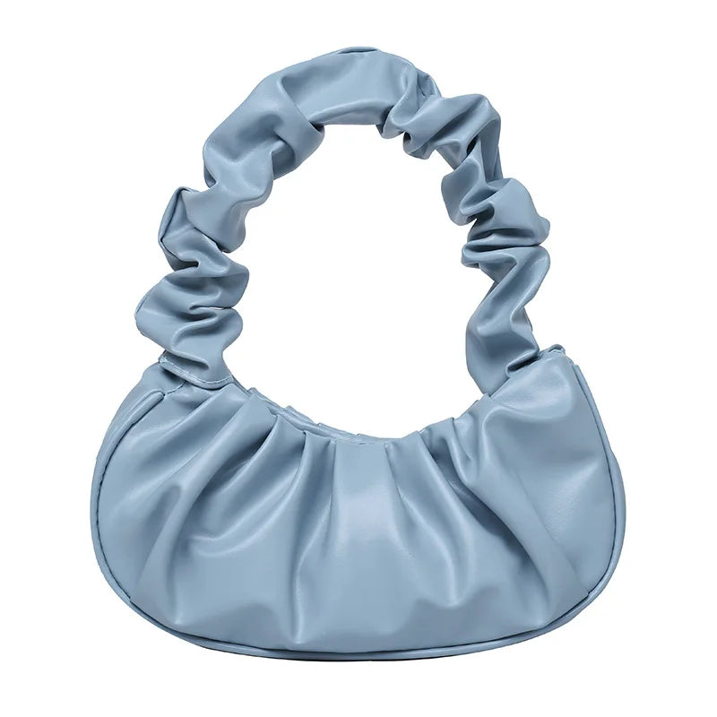 French Cloud Pleated Shoulder Bag Armpit Clutch