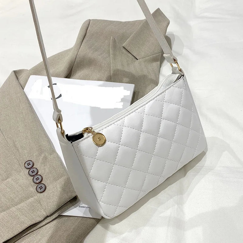Diamond Check Crossbody Underarm Bag