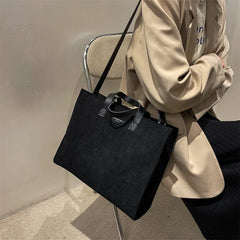 Corduroy Satchel Shoulder Bags Ladies Totes Crossbody Bag for Women