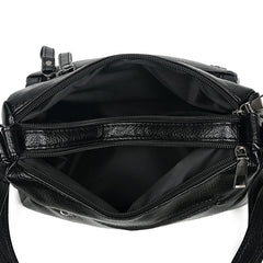 Women's PU Leather Messenger Bag Classic Retro Shoulder Bag