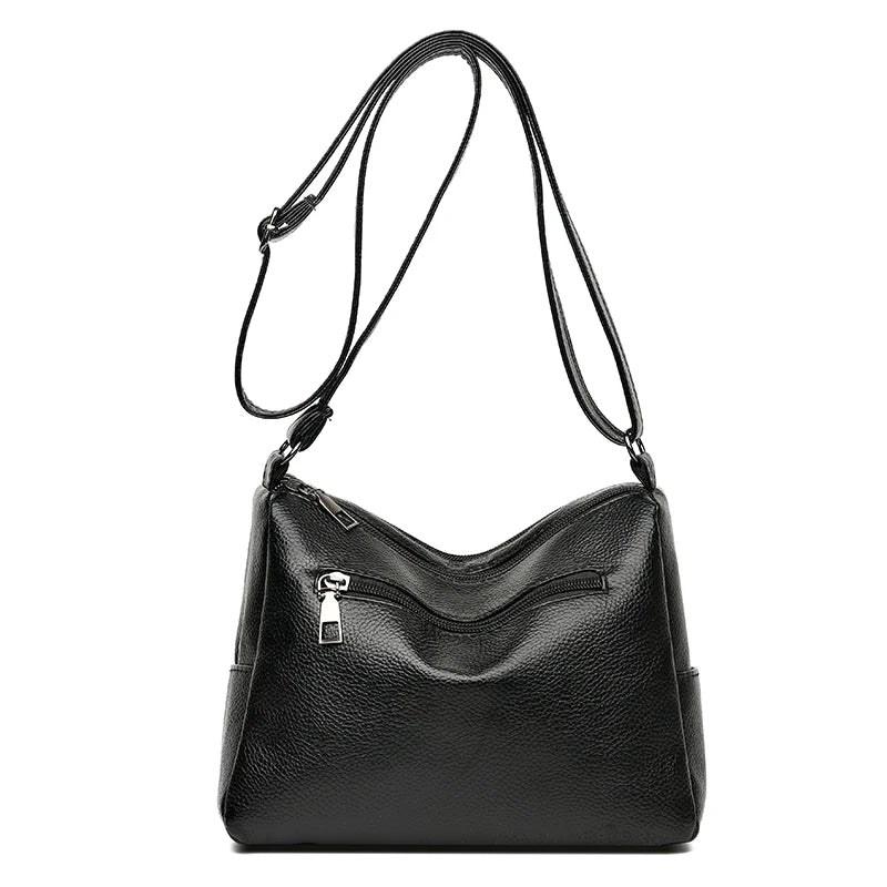 Women's PU Leather Messenger Bag Classic Retro Shoulder Bag