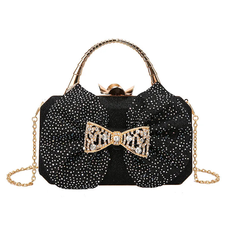 Sequined Clutch Bowknot Wedding Evening Bag