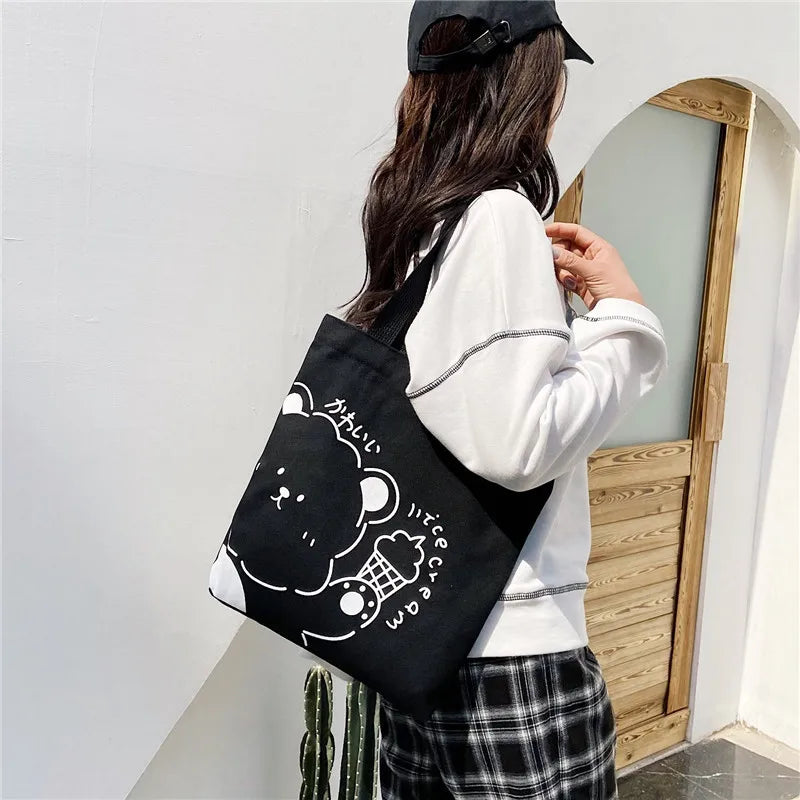 Canvas Tote Bags for Women Shoulder Bag Side Bags for Ladies Handbags