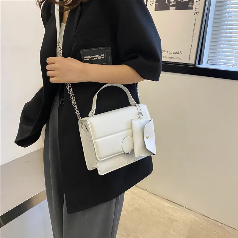 Retro PU Leather Shoulder Bag Green Waist Crossbody Tide B267