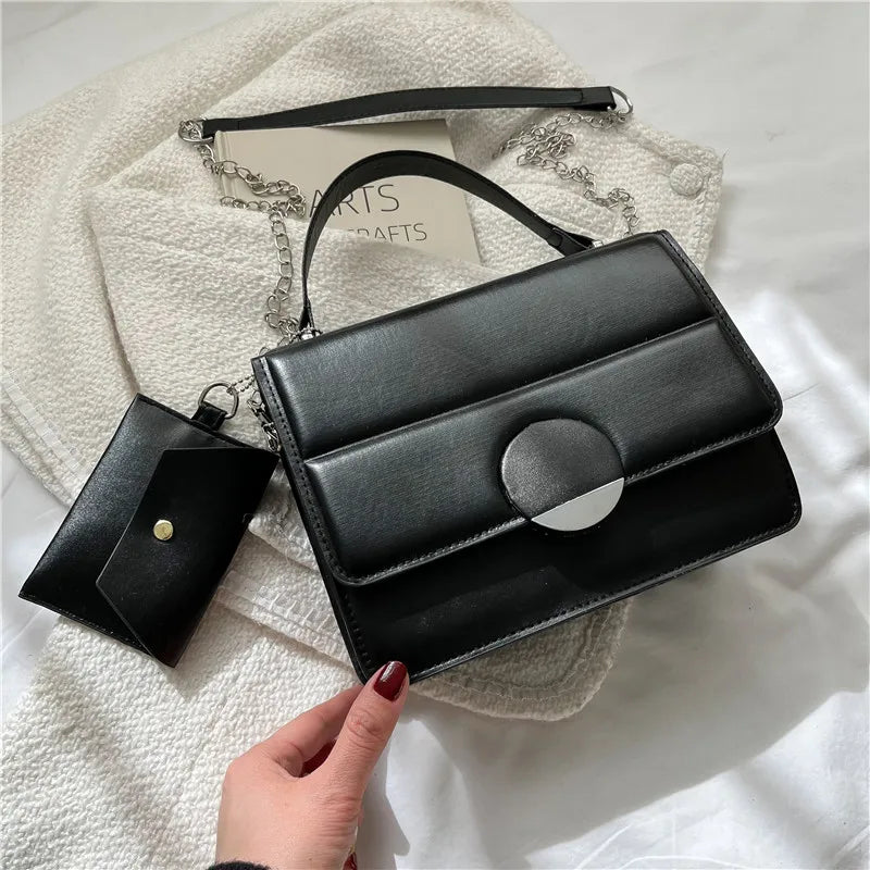 Retro PU Leather Shoulder Bag Green Waist Crossbody Tide B267