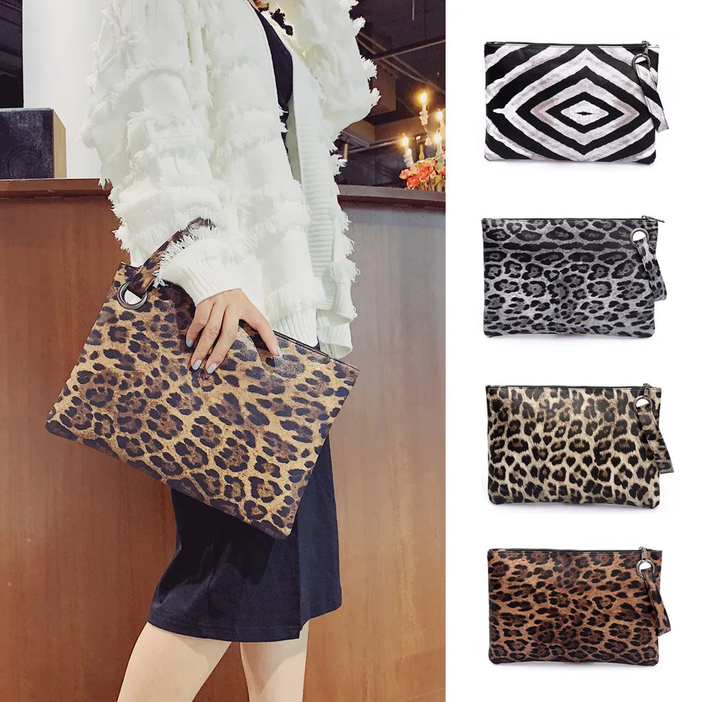 Retro Leopard Crossbody Bag for Women
