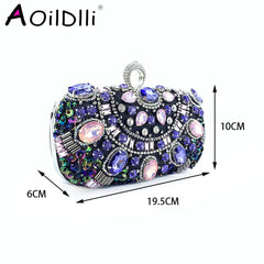 Bead Rust Dinner Clutch Bag Rhinestone Ladies Clutch Bag
