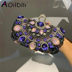 Bead Rust Dinner Clutch Bag Rhinestone Ladies Clutch Bag