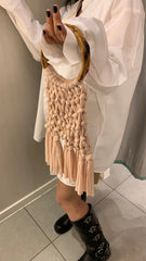 Vintage Tassel Shoulder Crossbody Bag Beach Knitted Handbags Purse