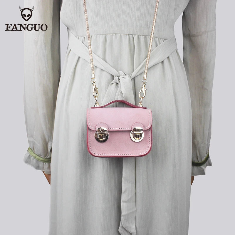 Leather Card Wallet Mini Shoulder Bag Crossbody Coin Purse